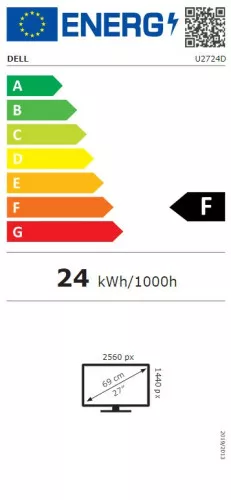 Dell U2724D 27" InfinityEdge Monitor HDMI, DP, USB-C (2560x1440)