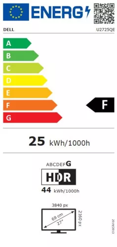 Dell U2725QE 27" 4K HDR Monitor HDMI, 2xDP, USB-C, Thunderbolt (3840x2160)