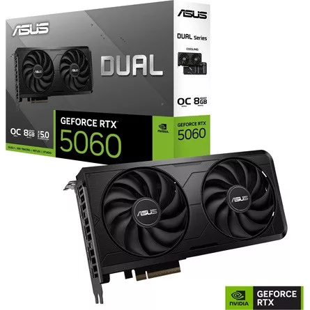 Asus Videokártya - nVidia DUAL-RTX5060-O8G-EVO (8192MB, GDDR7, 128bit, 1xHDMI, 3xDP)