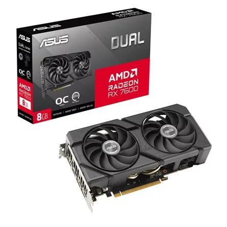 ASUS VGA ASUS AMD RX 7600 8GB GDDR6 - DUAL-RX7600-O8G-EVO