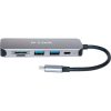 D-Link DUB-2325 6-port USB-C dokkoló szürke