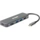 D-Link DUB-2327 6-port 60W USB-C dokkoló szürke