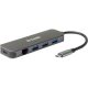 D-Link DUB-2334 5-port 60W USB-C dokkoló szürke