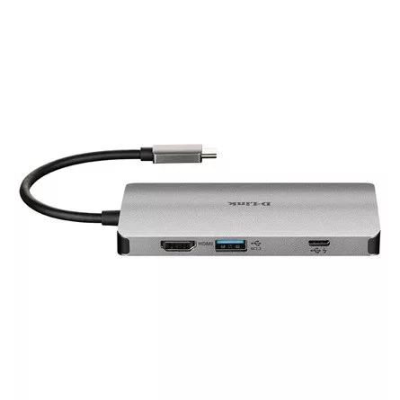 D-Link DUB-M810 8-in-1 USB-C USB3.0 HDMI RJ45 hub ezüst (HDMI: 4K@30Hz, USB-C out: 100W, SD, microSD)