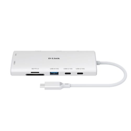 DLINK D-LINK USB-C HUB 2xUSB + 2xUSB-C + 1xPD + 2xHDMI + 1xLAN + 1xSD/TF3.0, DUP-A01