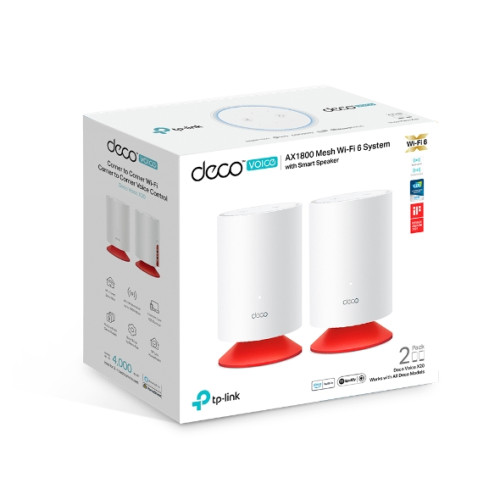 TP-LINK Deco Voice X20(2-pack) AX1800 Mesh Wi-Fi 6 Rendszer + Alexa
