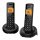 ALCATEL E160 DUO telefon készülék (vezeték nélküli, 1 bázis, 2 kézibeszélő, kijelző, DECT) FEKETE