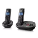 MOTOROLA E212 telefon készülék (vezeték nélküli, 1 bázis, 2 kézibeszélő, kijelző, üzenetrögzítő, DECT) FEKETE