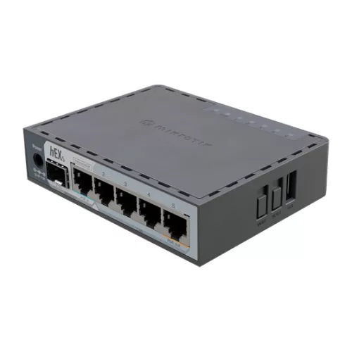 MikroTik hEX S (2025) 5x gigabit porttal, 1xSFP, USB, microSD foglalat