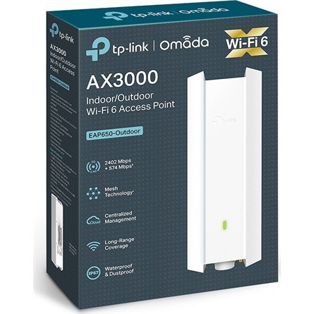 TP-LINK Wireless Access Point Dual Band AX3000 Kültéri/Beltéri, EAP650-OUTDOOR