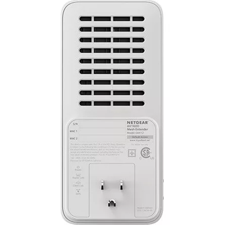 Netgear EAX12 AX1600 Dual-Band Wi-Fi range extender