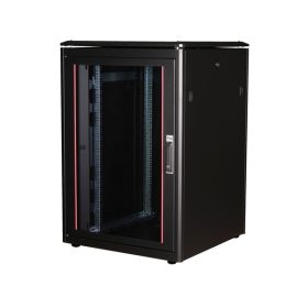   Equip Rackszekrény - EDF-22-8080-B-HNAA (19", 22U, 800x800mm, előre szerelt, fekete)