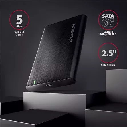 Axagon EE25-A6C 2.5" SATA3 USB-C külső ház fekete