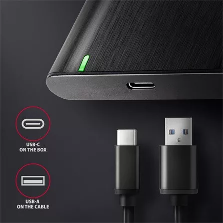 Axagon EE25-A6C 2.5" SATA3 USB-C külső ház fekete