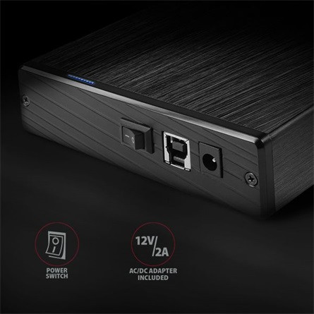 Axagon EE35-XA3 3.5" SATA3 USB3.0 külső ház fekete