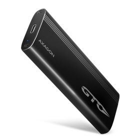   AXAGON EEM2-GTO Thin Oval SuperSpeed+ USB-C - NVMe M. 2 külső ház, fekete