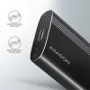 AXAGON EEM2-GTO Thin Oval SuperSpeed+ USB-C - NVMe M. 2 külső ház, fekete