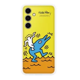   Samsung S24 FE 5G SAMSUNG műanyag telefonvédő ütésállóság, cserélhető átlátszó + kártyazseb hátlap, SÁRGA