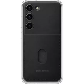   Samsung S23 Plus SAMSUNG műanyag telefonvédő ütésállóság, cserélhető átlátszó + kártyazseb hátlap, FEKETE
