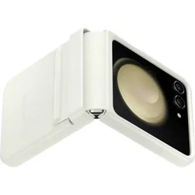   Samsung Z Flip5 5G SAMSUNG műanyag telefonvédő ECO bőr hatású hátlap KRÉM