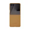 Samsung Z Flip7 SAMSUNG műanyag telefonvédő ECO vegán bőr hátlap BARNA