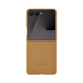   Samsung Z Flip7 SAMSUNG műanyag telefonvédő ECO vegán bőr hátlap BARNA