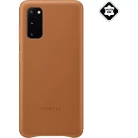   Samsung S20 5G SAMSUNG műanyag telefonvédő valódi bőr hátlap BARNA
