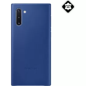   Samsung Note 10 SAMSUNG műanyag telefonvédő valódi bőr hátlap SÖTÉTKÉK