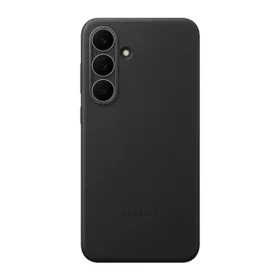   Samsung S25 FE SAMSUNG műanyag telefonvédő ECO vegán bőr hátlap FEKETE