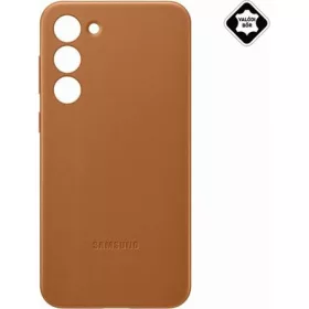   Samsung S23 Plus SAMSUNG műanyag telefonvédő valódi bőr hátlap BARNA