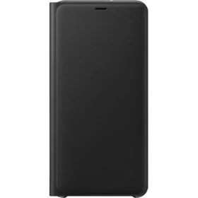   Samsung A7 (2018) SAMSUNG tok álló aktív FLIP, textil minta, FEKETE