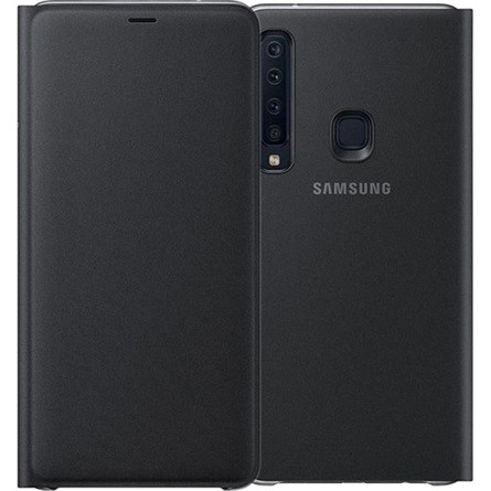 Samsung A9 (2018) SAMSUNG tok álló aktív FLIP, kártyazseb, FEKETE