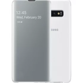   Samsung S10e SAMSUNG tok álló aktív FLIP, átlátszó előlap, FEHÉR