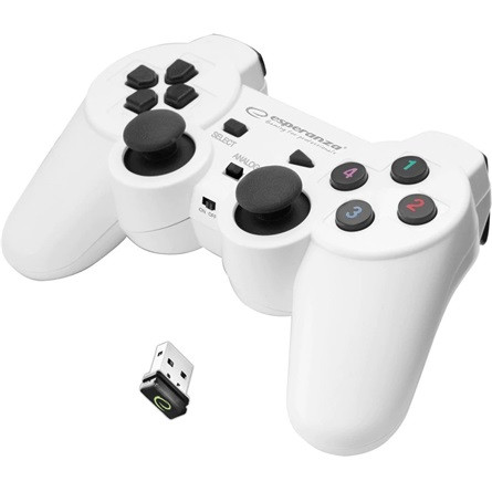 Esperanza Gladiator vezeték nélküli gamepad játékvezérlő fehér-fekete