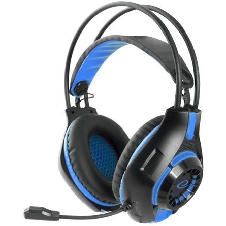 Esperanza Deathstrike gaming fejhallgató headset fekete-kék