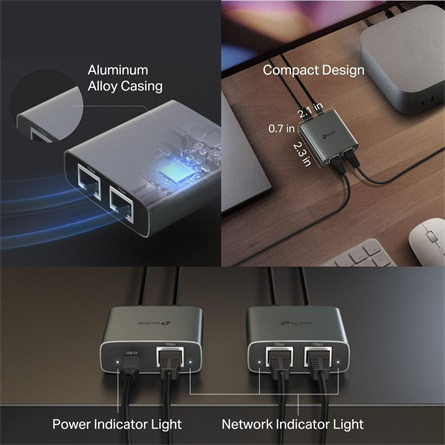 TP-Link EH210 1Gb/s Ethernet Dual RJ45 splitter