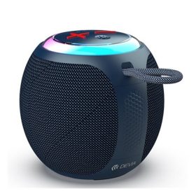   DEVIA LITE1 bluetooth hordozható hangszóró (v5.3, 5W, TF/microSD kártyaolvasó, FM rádió, LED világítás) SÖTÉTKÉK