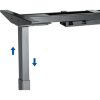 Delock Logilink Electrically adjustable sit-stand desk frame, 120° angled