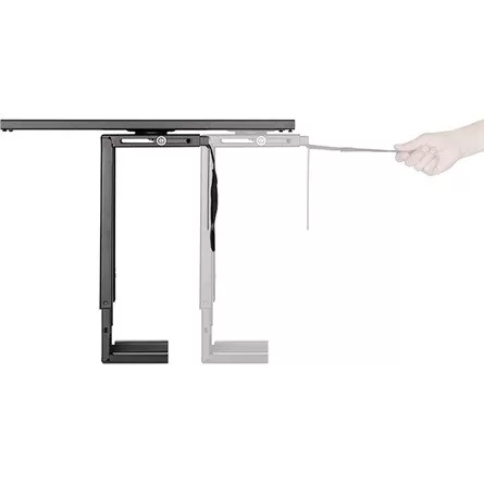 Delock Logilink Adjustable under desk CPU mount, sliding track, easy-locking