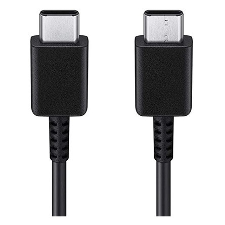 SAMSUNG hálózati töltő Type-C aljzat (15W, gyorstöltő + Type-C kábel) FEKETE (Gigapack csomagolás)