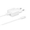 Samsung EP-T1510X 15W univerzális hálózati töltő adapter fehér (+1m USB-C/C kábel)