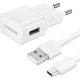 SAMSUNG hálózati töltő USB aljzat 10W + EP-DN930E Type-C kábel FEHÉR