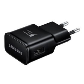   SAMSUNG hálózati töltő USB aljzat 15W, gyorstöltő, FEKETE