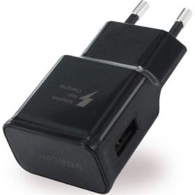   SAMSUNG hálózati töltő USB aljzat (15W, EP-TA20EBE, gyorstöltő) FEKETE (Gigapack csomagolás)