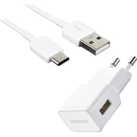 SAMSUNG hálózati töltő USB aljzat 8W + Type-C kábel FEHÉR