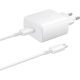 SAMSUNG hálózati töltő Type-C aljzat (45W, PD gyorstöltő + 180cm Type-C kábel) FEHÉR (Gigapack csomagolás)