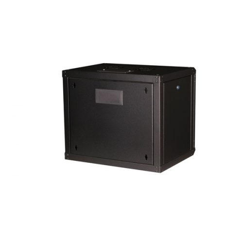 Equip Fali Rackszekrény - EPM-09-6045-B-CBAA (19", 9U, 600x450mm, előre szerelt, fekete)