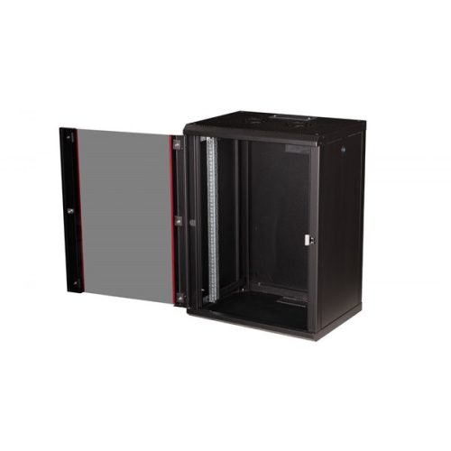 Equip Fali Rackszekrény - EPM-16-6045-B-CBAA (19", 16U, 600x450mm, előre szerelt, fekete)