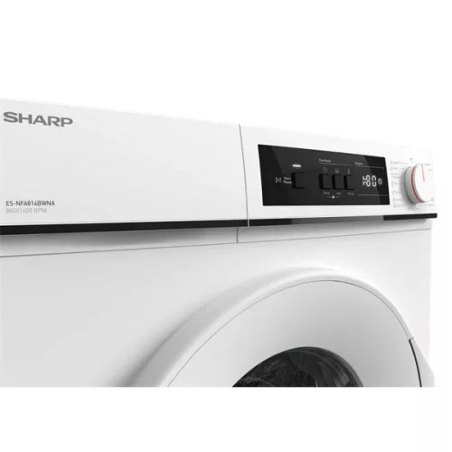 SHARP ES-NFA814BWNNA-EE Elöltöltős Mosógép (8kg, 1400 fordulat)