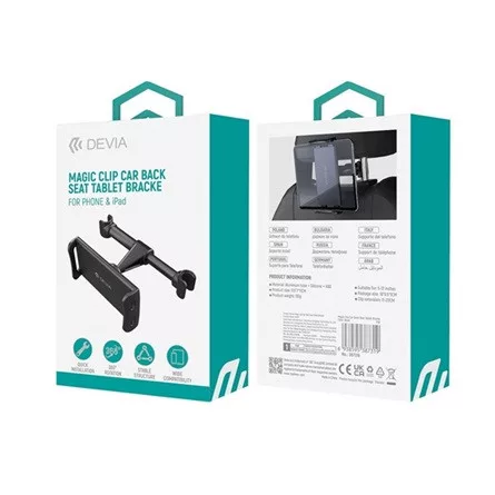 Devia ES077 telefon autós tartó fejtámlára fekete